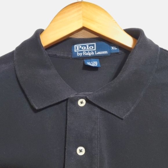 POLO Ralph Lauren Cotton Pique  Polo Shirt  Black XL - Picture 3 of 4